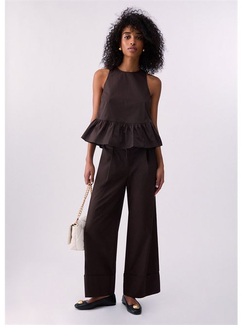 Top in popeline con fiocco LIU JO | WA6365T4853/91109